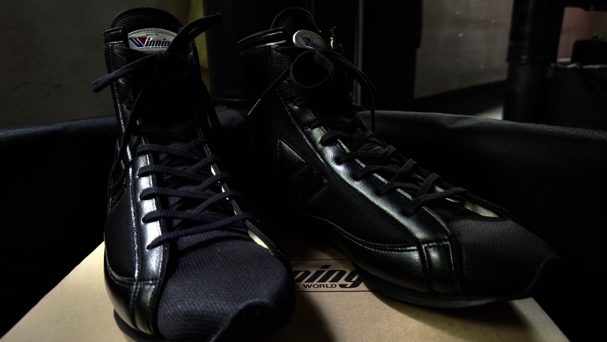 預購｜Winning｜RS-001 Boxing Ring Shoes Black 拳擊 鞋 黑色 綁帶